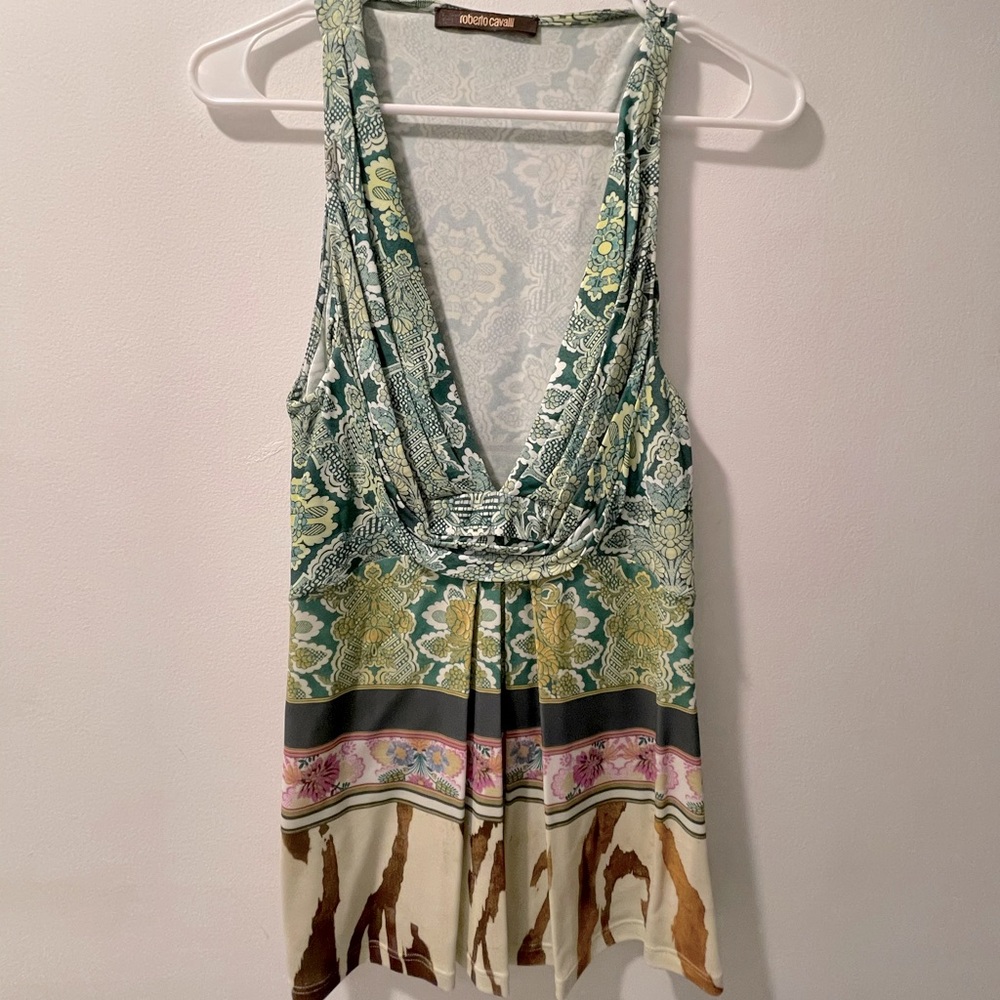 Roberto Cavalli Deep V Tank Top